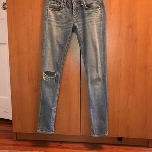 Rag and Bone Capri Zipper Bottom Jeans